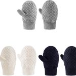 Baby Knit Mittens Toddler Boys Girls Gloves Winter Infant Newborn No Scratch Mitten 0-3 Years